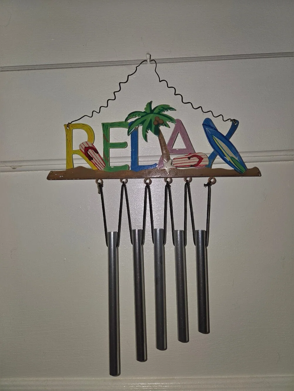 Tropical Beach Relaxing Wind Chime Hanging Ornament. Home Decor